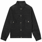 Uniform Experiment Men's Damaged Denim Trucker Jacket in Black