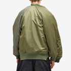 Balenciaga Men's Oversized Double Sleeve Bomber Jacket in Military Khaki