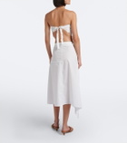 SIR Klara asymmetric cotton midi skirt