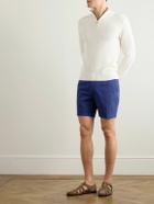 Ralph Lauren Purple label - Slim-Fit Straight-Leg Garment-Dyed Cotton-Blend Twill Shorts - Blue