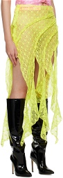 KIM SHUI SSENSE Exclusive Yellow Asymmetrical Midi Skirt