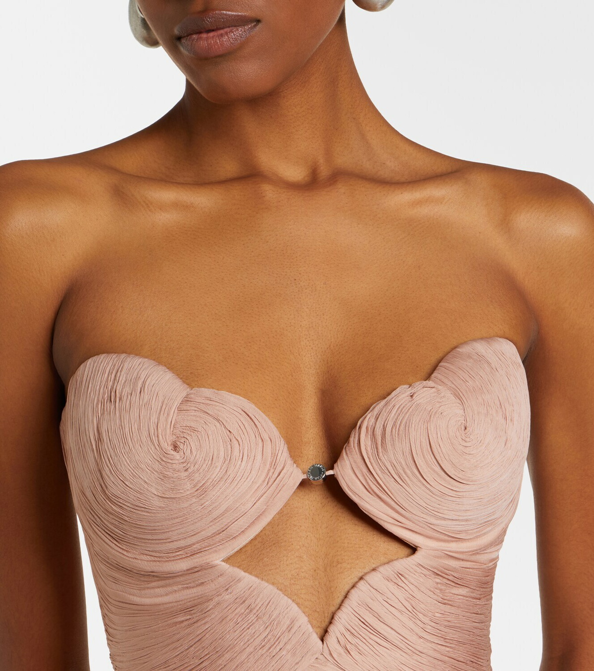 Maria Lucia Hohan Ananda pleated silk muslin bustier gown