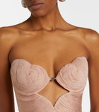 Maria Lucia Hohan Ananda pleated silk muslin bustier gown