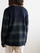 Guest In Residence - Checked Wool and Cashmere-Blend Overshirt - Blue