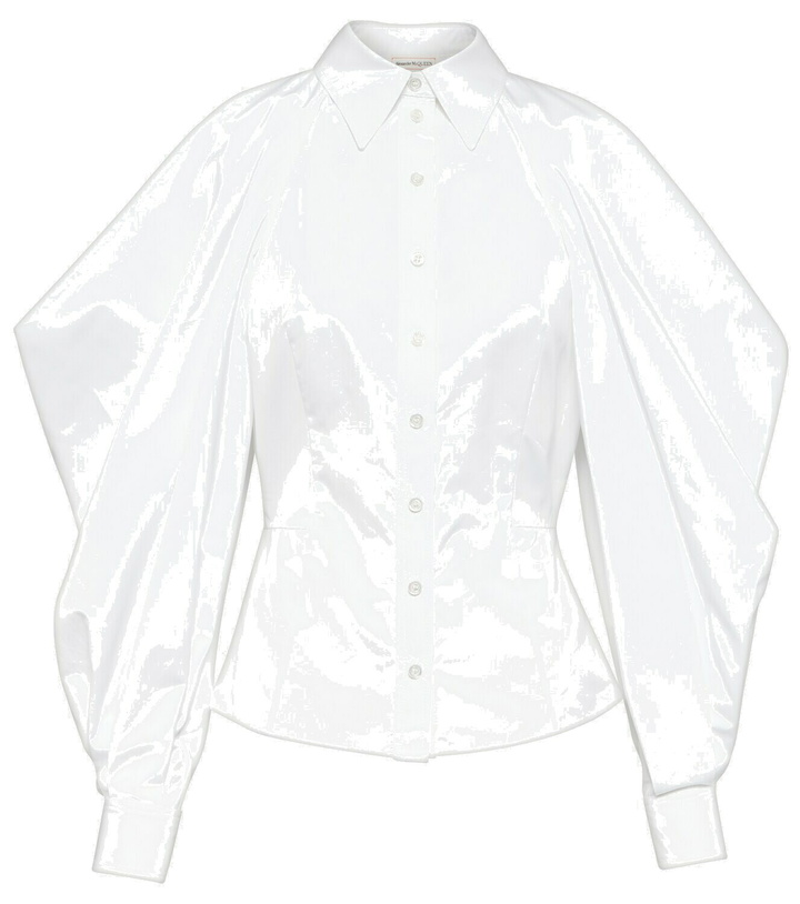 Photo: Alexander McQueen Draped cotton poplin shirt