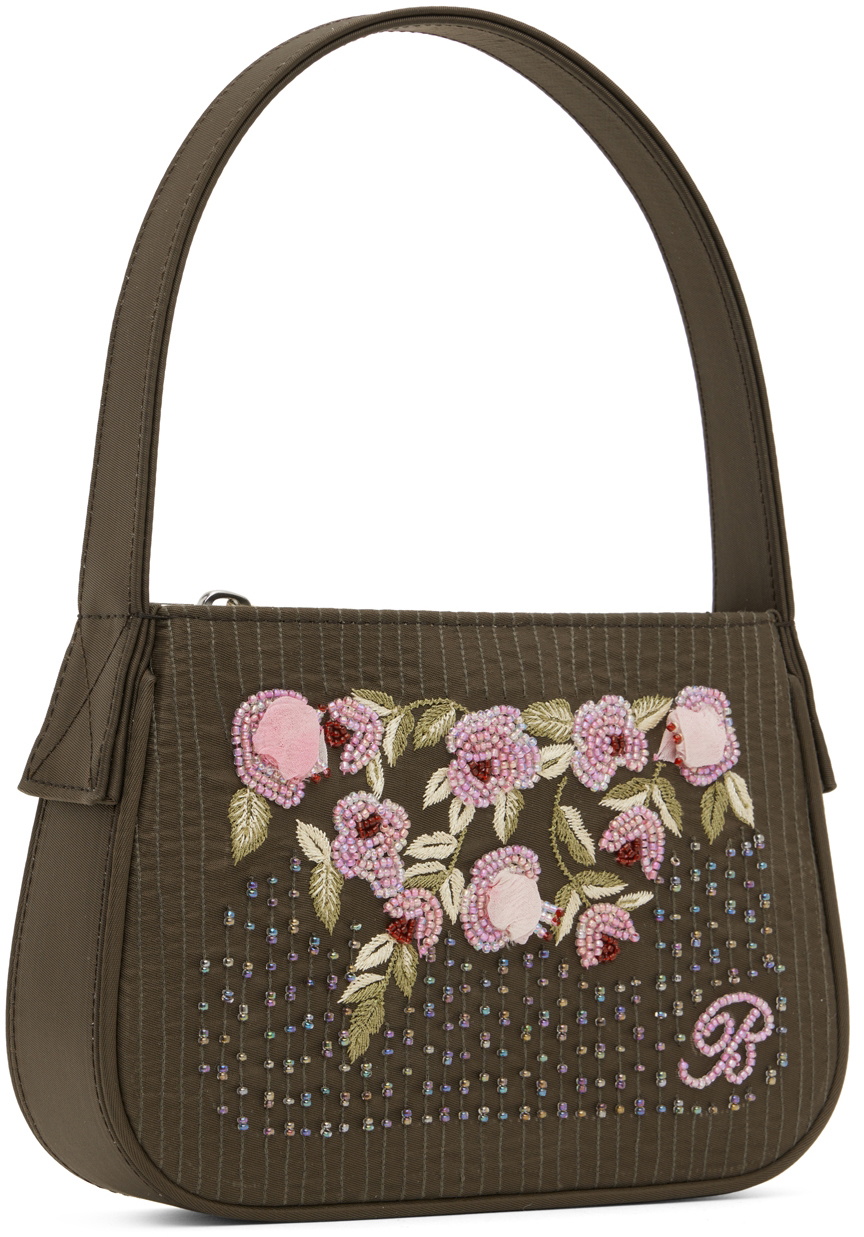 Butterfly Small Leather Shoulder Bag in Pink - Blumarine