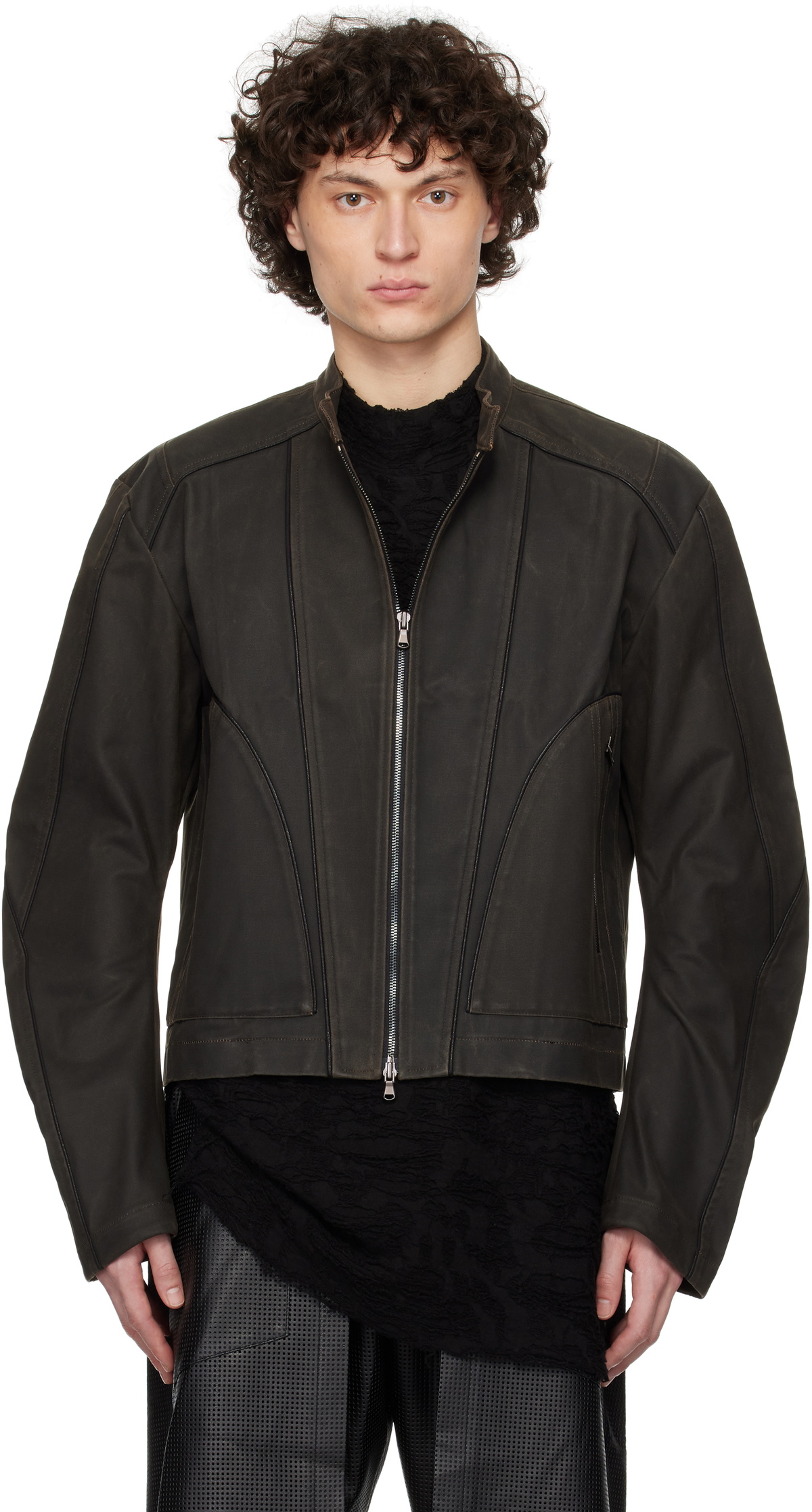 CARNET-ARCHIVE Brown Rusted Rider Jacket