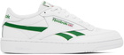 Reebok Classics White & Green Club C Revenge Sneakers