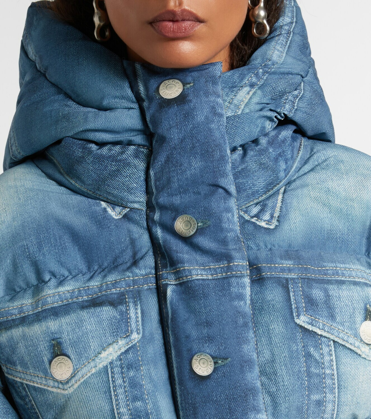 Acne Studios Trompe-l’oeil down jacket