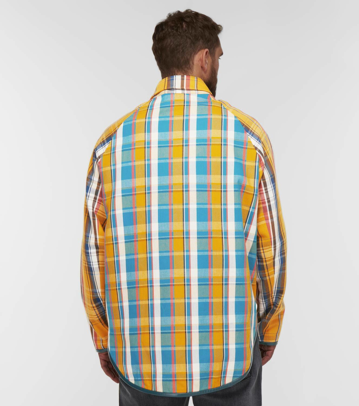 Due Diligence Reversible checked cotton jacket