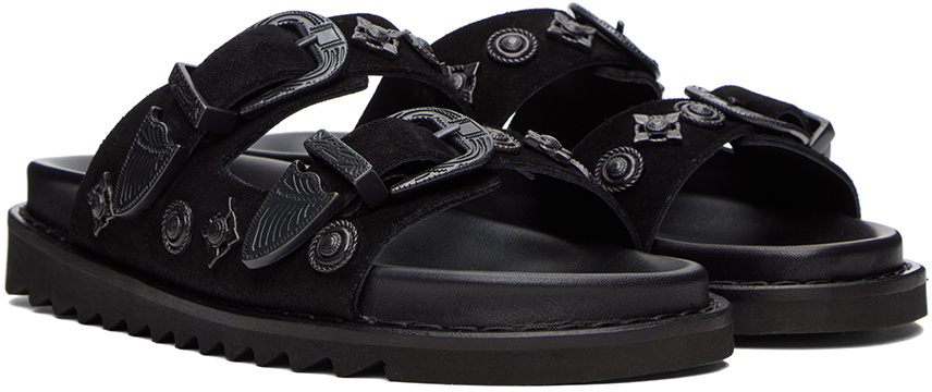 Toga Pulla SSENSE Exclusive Black Buckle Sandals Toga Pulla