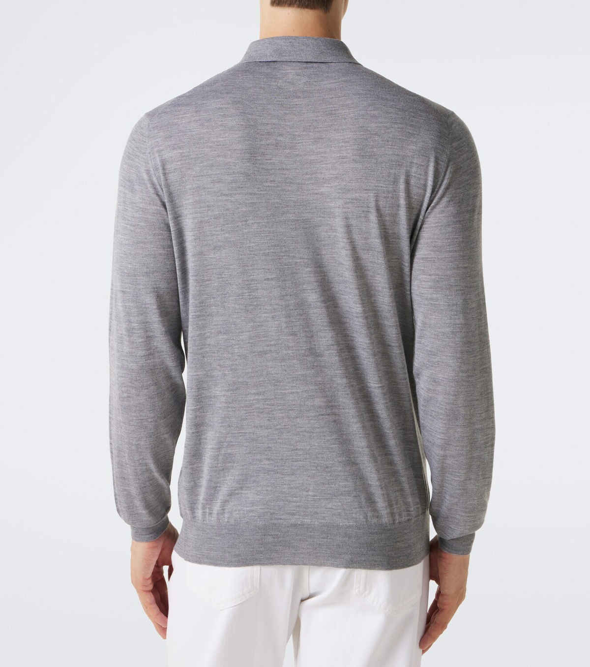 Lardini Wool, silk, and cashmere polo sweater