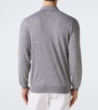 Lardini Wool, silk, and cashmere polo sweater