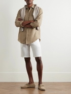 Kiton - Slim-Fit Linen Drawstring Shorts - White