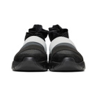 Emilio Pucci Black and Grey Pucci at Night Glitter Ruffle Elastic Slip-On Sneakers