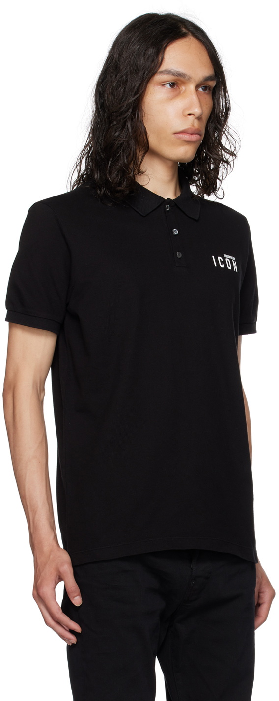 Dsquared2 Black 'Be Icon' Polo