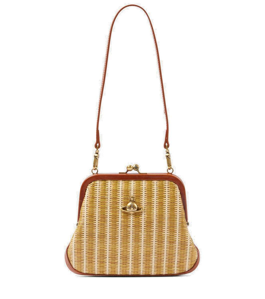 Vivienne Westwood Vivienne's raffia shoulder bag Vivienne Westwood