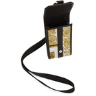 Versace Black and Gold Barocco Mosaic Bondage Pouch