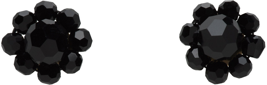Simone Rocha Black Mini Daisy Stud Earrings