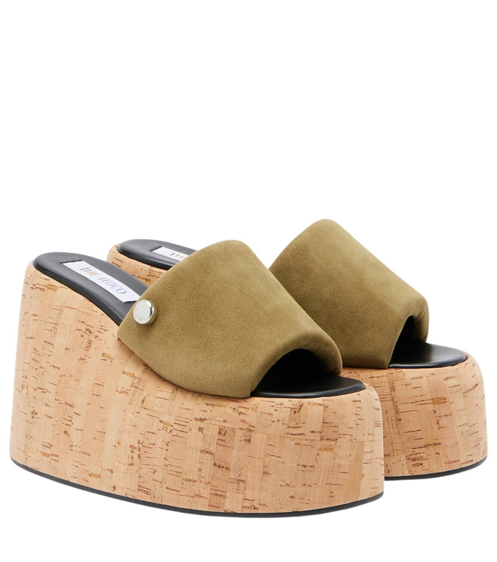 Photo: The Attico Mochi suede platform slides
