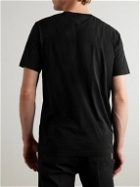 Moncler - Logo-Flocked Cotton-Jersey T-Shirt - Black