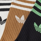Adidas x Korn Socks in Off White/Black/Brown Desert