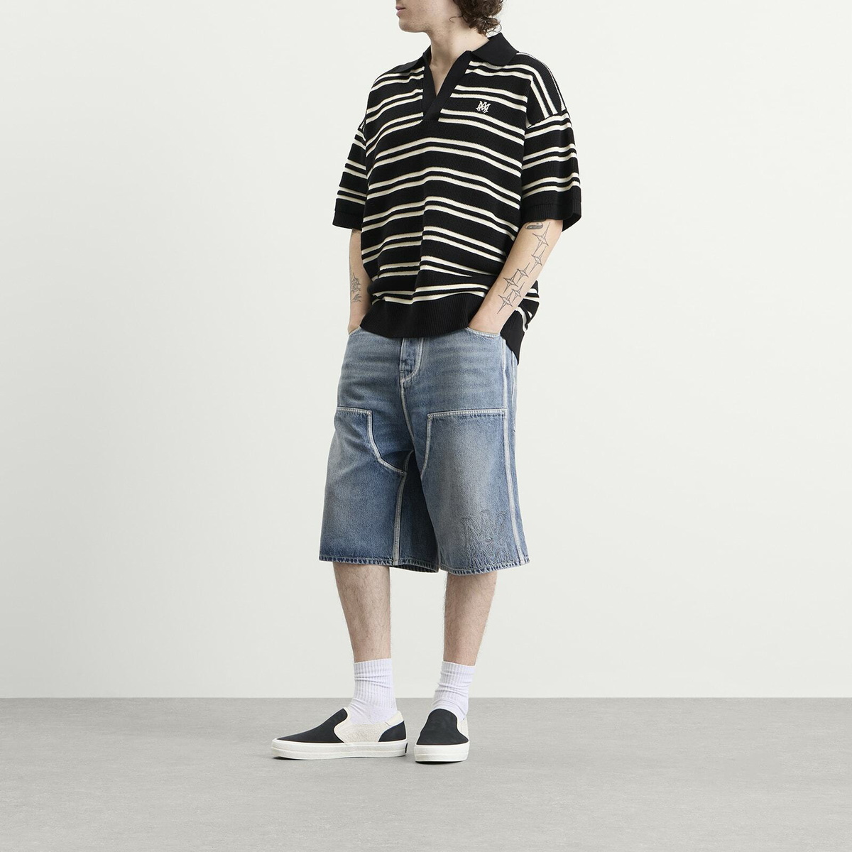 Amiri Men's MA Denim Carpenter Short in Pacific