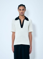 Jil Sander Open-Knit Polo Shirt