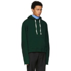 JW Anderson Green Raw Edge Hoodie