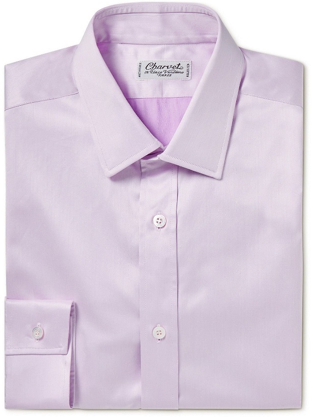Photo: Charvet - Cotton-Satin Shirt - Pink