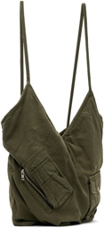 We11done Khaki Military Pocket Touch Tote