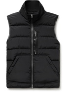 TOM FORD - Leather-Trimmed Quilted Shell Down Gilet - Blue