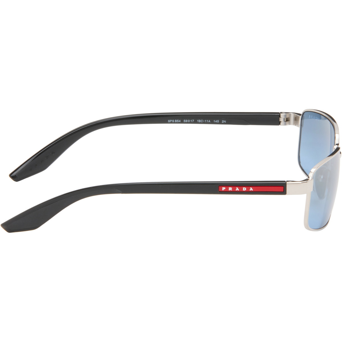 Prada Eyewear Silver Linea Rossa Sunglasses