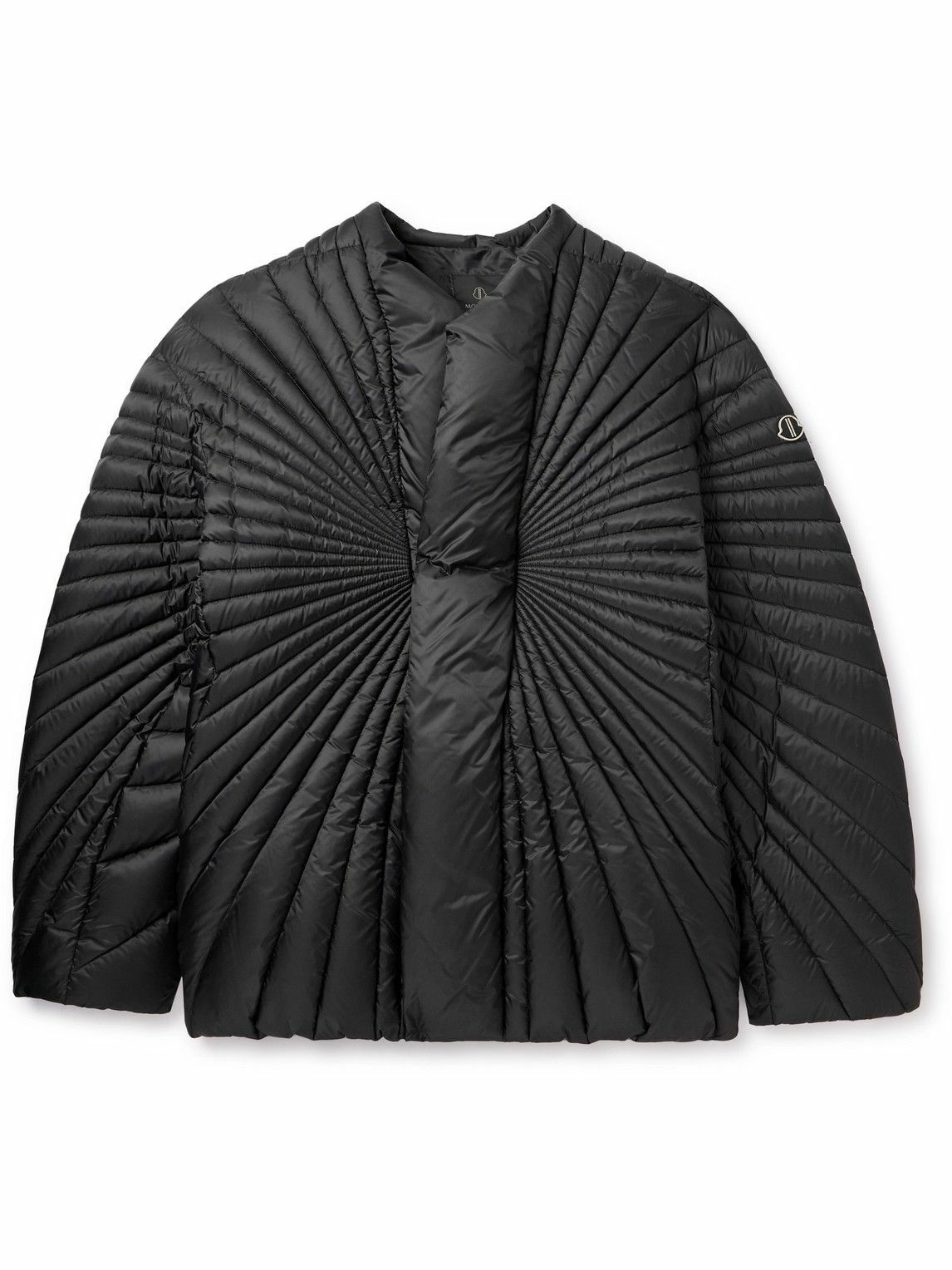 Photo: Rick Owens - Moncler Radiance Quilted Shell Down Jacket - Black