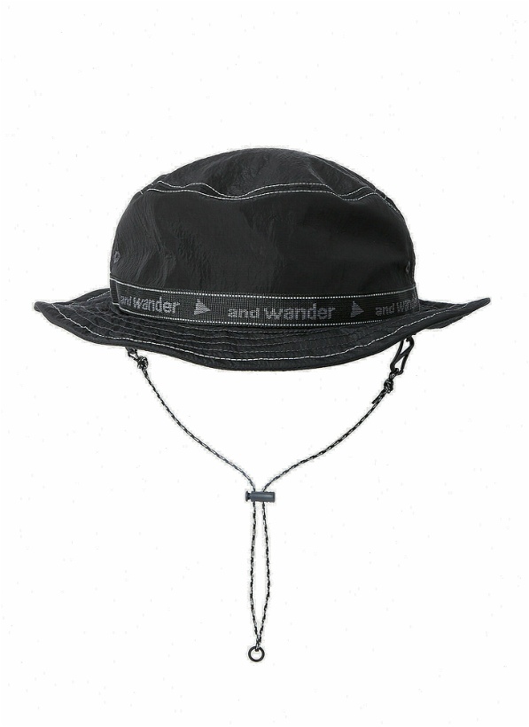 Photo: And Wander - JQ Tape Bucket Hat in Grey