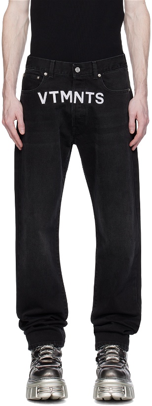 Photo: VTMNTS Black Embroidered Jeans