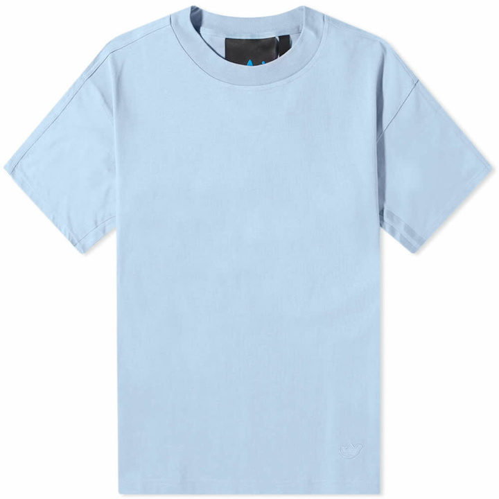 Photo: Adidas Men's Blue Version Essentials T-Shirt in Tactile Blue