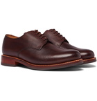 Grenson - Curt Textured-Leather Derby Shoes - Men - Dark brown