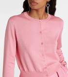 Carolina Herrera Cropped silk and cotton cardigan