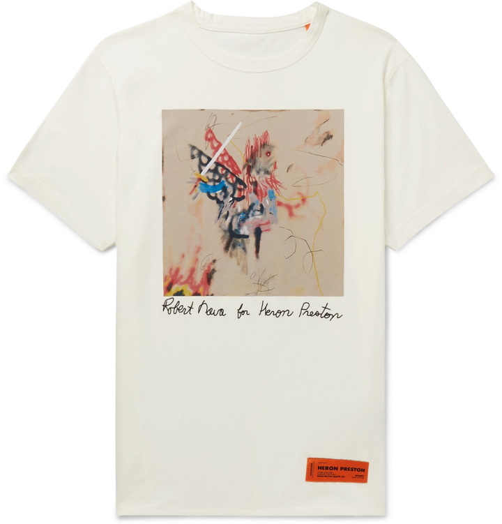 Photo: Heron Preston - Slim-Fit Printed Organic Cotton-Jersey T-Shirt - White