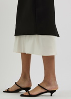 Rohe Layered Silk-satin and Woven Midi Skirt Black