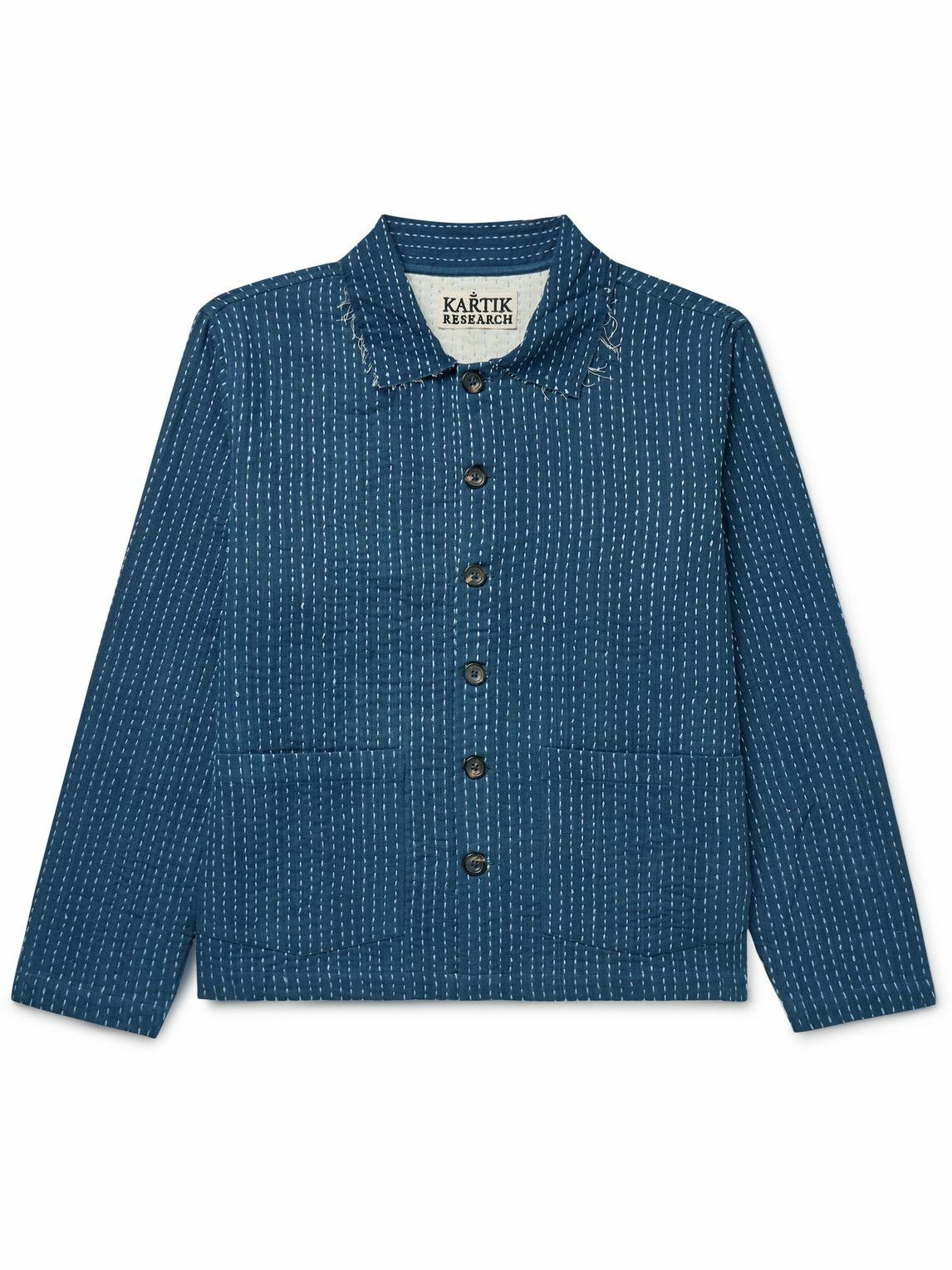 ジャケット・アウター Kartik Research Printed Cotton Jacket Kartik Research - Quilted Printed Cotton Jacket - Purple Kartik