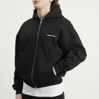 ANNIE HOOD Men's Mini Logo Zip Hoodie in Black