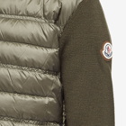 Moncler Men's Knit Down Cardigan in Green