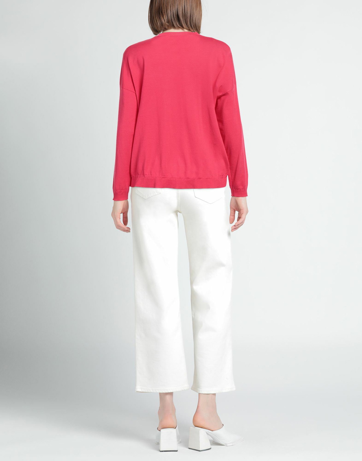 Goes Botanical Womens Sweater in Magenta