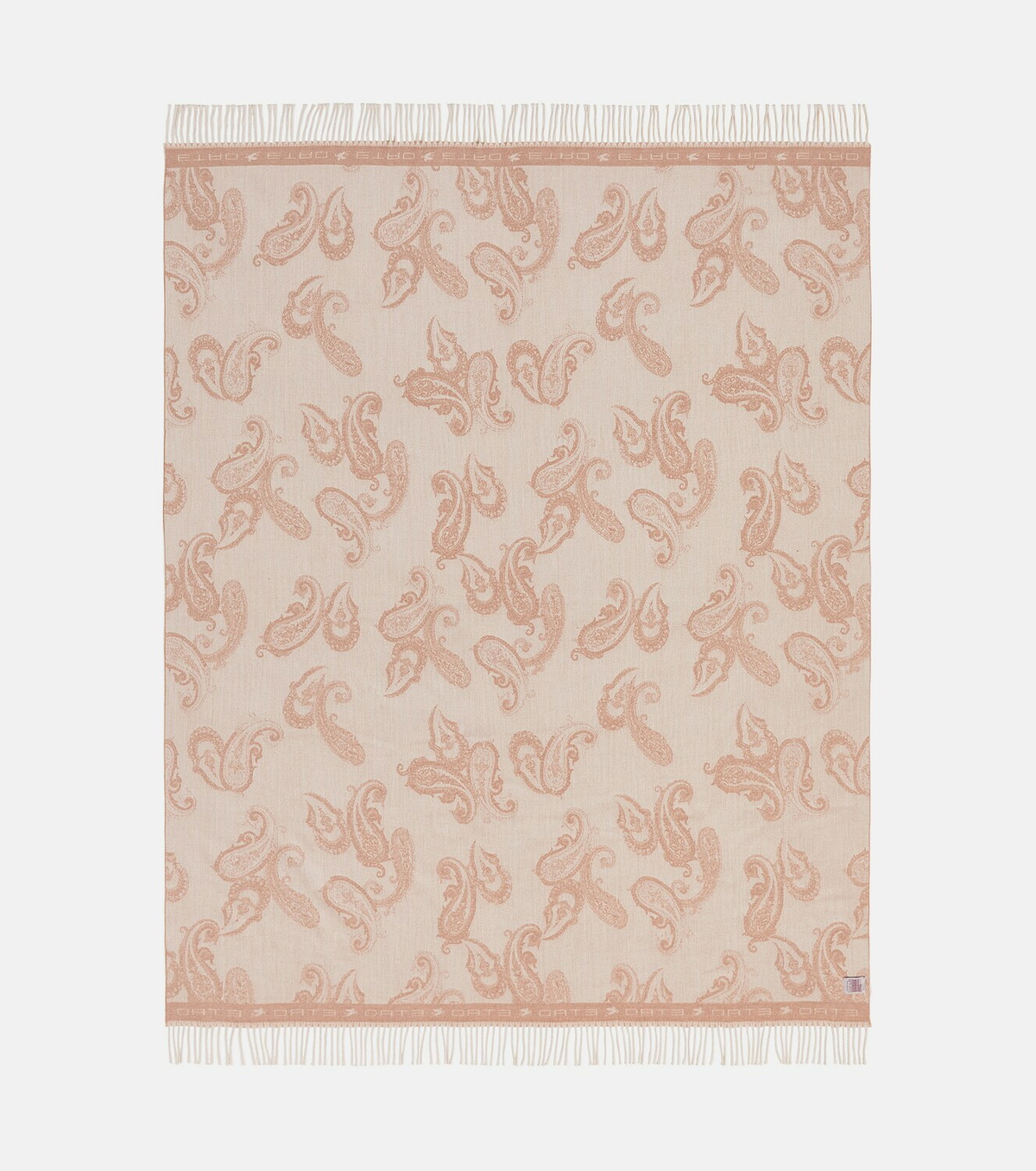 Etro Fringed paisley wool throw