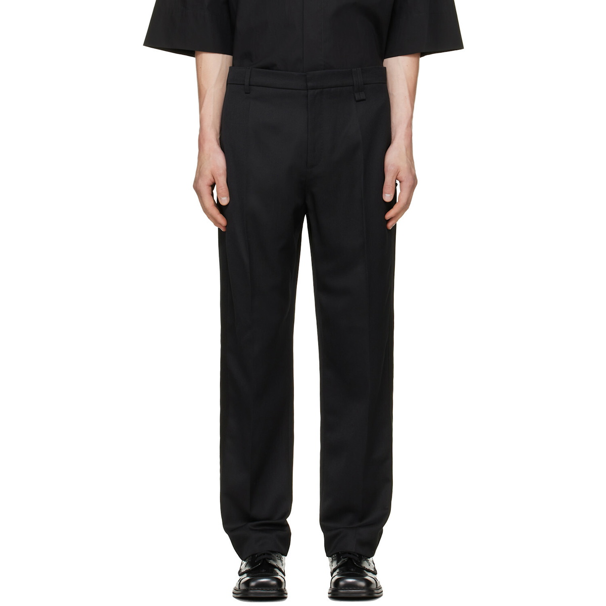 Simone Rocha Black Straight Leg Tux Trousers