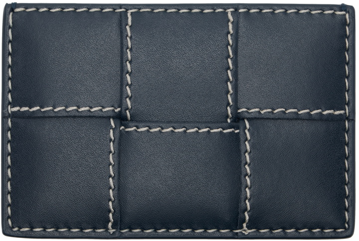 Photo: Bottega Veneta Navy Cassette Credit Card Holder