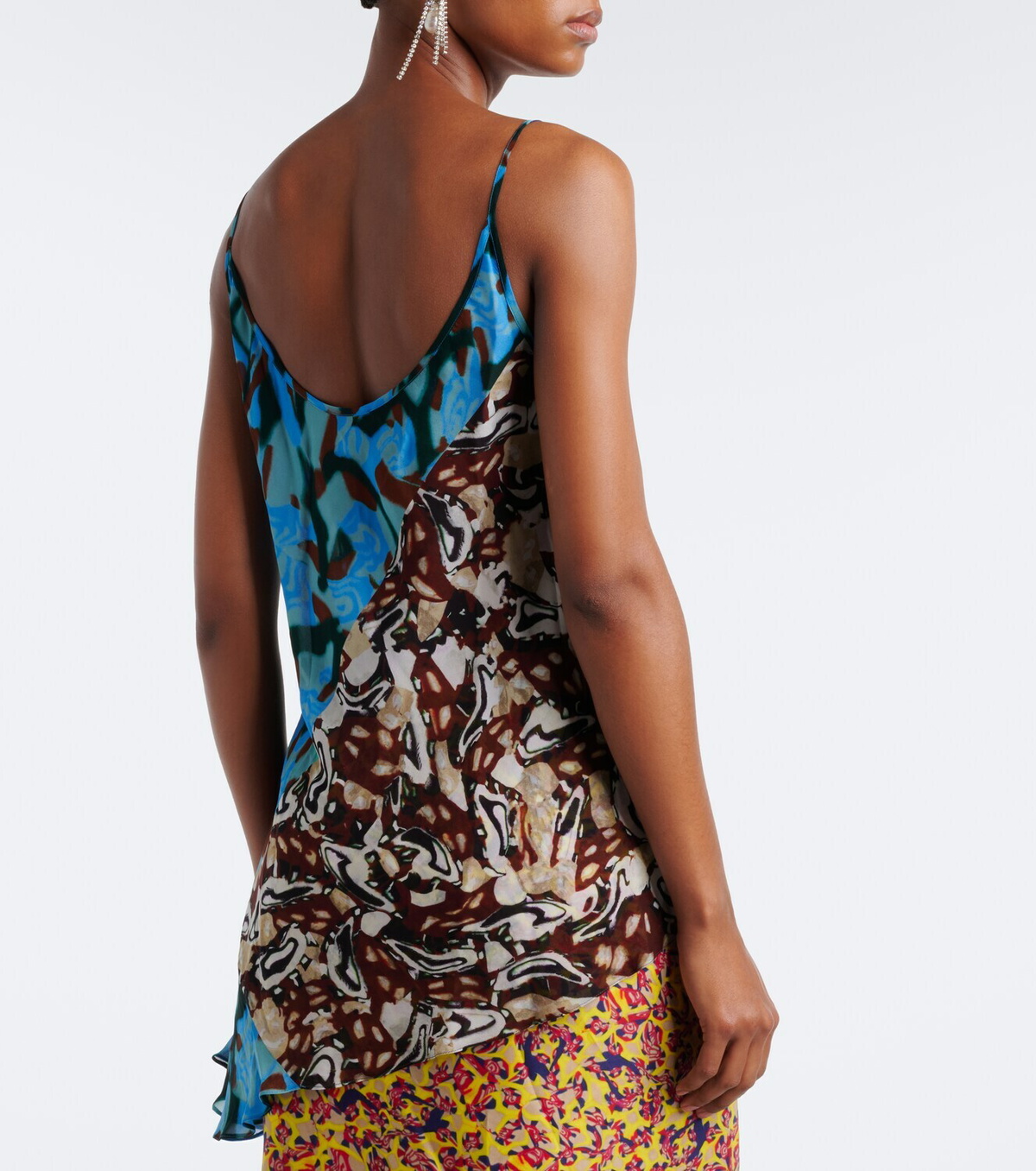 Dries Van Noten Printed asymmetric top