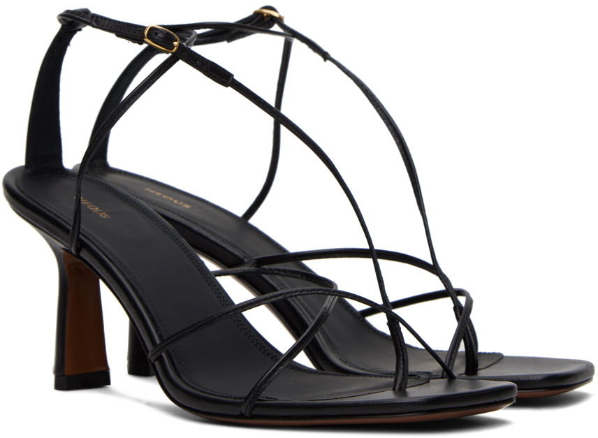 NEOUS Black Alphard Heeled Sandals